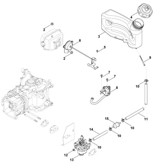 Picture of G - Carburatore, condotto carburante XT-6 (XT149-0213)
